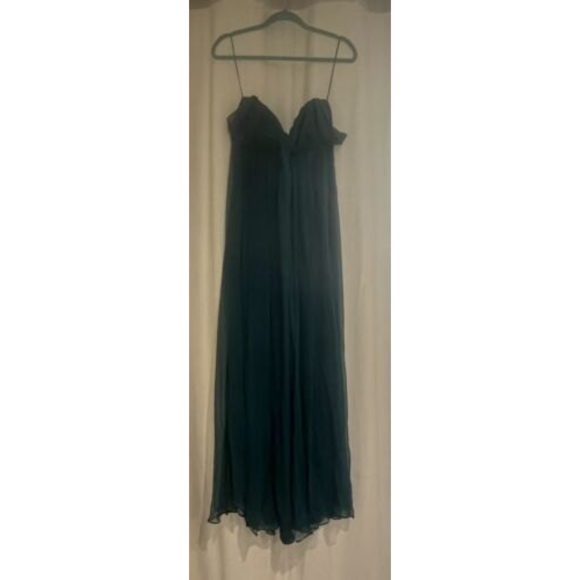 BRAND NEW Amsale Evening Gown In Teal - Picture 4 of 4